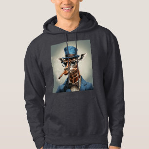 Veste À Capuche Giraffe en chapeau avec cigare