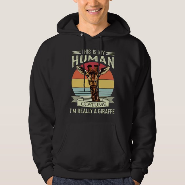 Veste À Capuche Giraffe Human costume Giraffes Retro Africa (Devant)