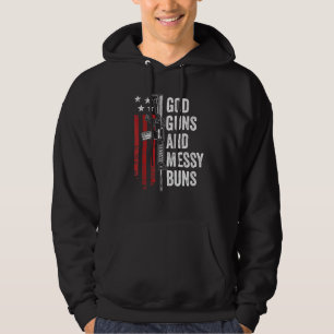 Veste À Capuche God Guns Messy Buns Christian Pro Gun American F