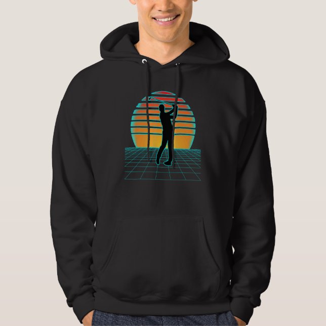 Veste À Capuche Golf Synthwave Rétrowave les années 70 80s Sports  (Devant)