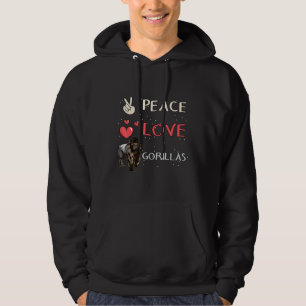 Veste À Capuche Gorilla Apes Paix Amour Gorillas