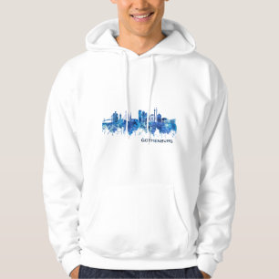 Veste À Capuche Gothenburg Suède Skyline Blue