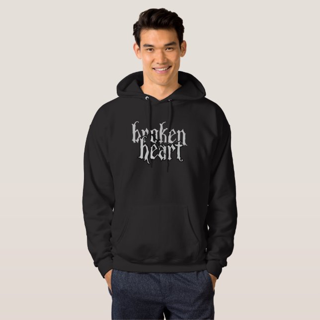 Veste À Capuche Gothique Cœur Brisé (Devant entier)