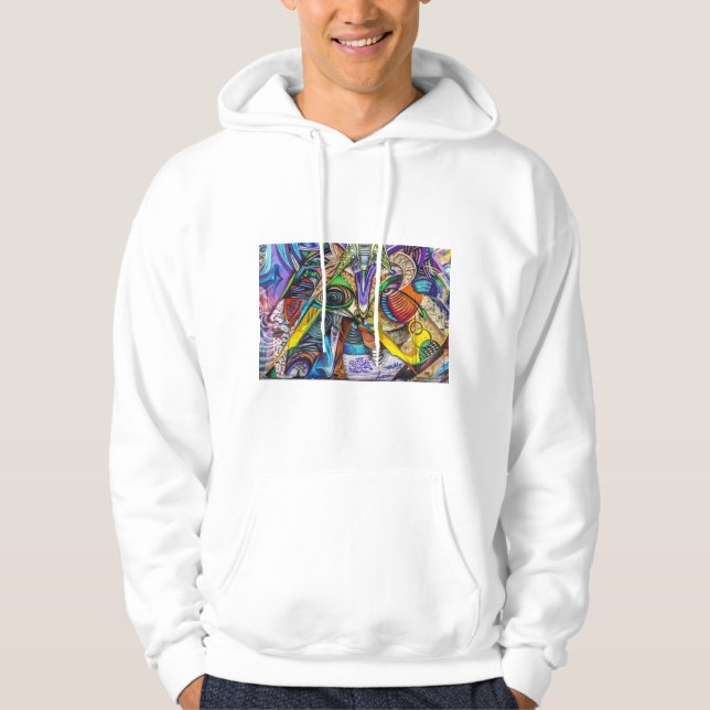 Veste À Capuche Graffiti abstrait (Devant)