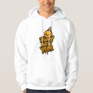 Veste À Capuche Graffiti de Nouvel An de Kawaii - Cele diagonale