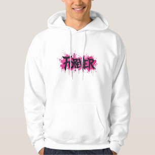 Veste À Capuche Graffiti rose "FOREVER"