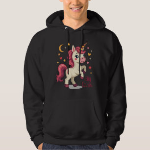 Veste À Capuche Grand Cousin Licorne Vintage Mignon Enfants Typogr