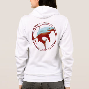Veste À Capuche Grande conception graphique de requins blancs