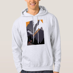 Veste À Capuche Grande Extérieur Art Publicitaire Rétro Montana
