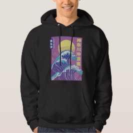 Veste À Capuche Grande vague de vaporwave Kanagawa