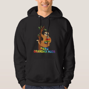 Veste À Capuche Grandpa Grandpa Hugs Rainbow Sloth Lgbt