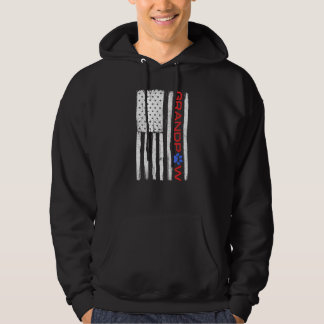 Veste À Capuche Grandpaw Vintage Patriotique Chien Grandpa America