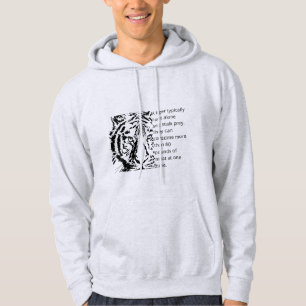 Veste À Capuche Graphique de tigre noir moderne cool texte hommes