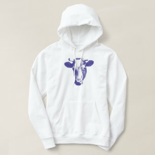 Veste À Capuche Graphique pourpre de vache à art de bruit