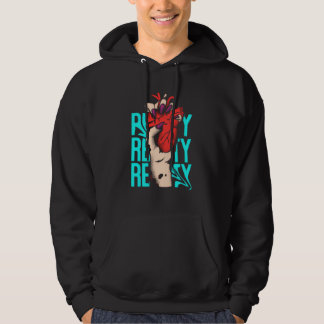 Veste À Capuche Graphisme de mode de rue avec un cœur réaliste et 