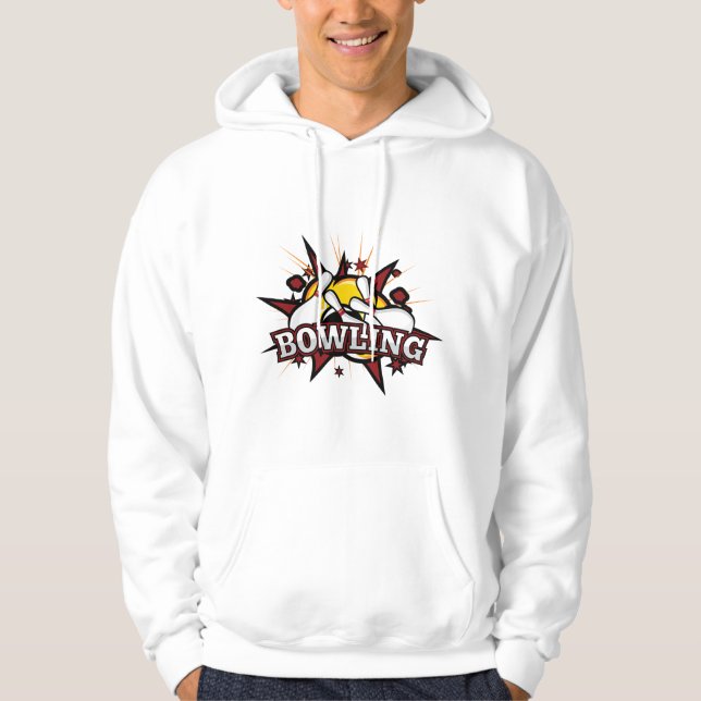 Veste À Capuche Graphisme tendance de la grève de bowling (Devant)