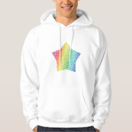 Veste À Capuche Gras Rainbow Honeycomb et diamant étoile Motif