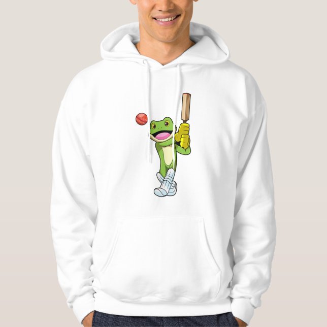 Veste À Capuche Grenouille au cricket avec chauve-souris de cricke (Devant)