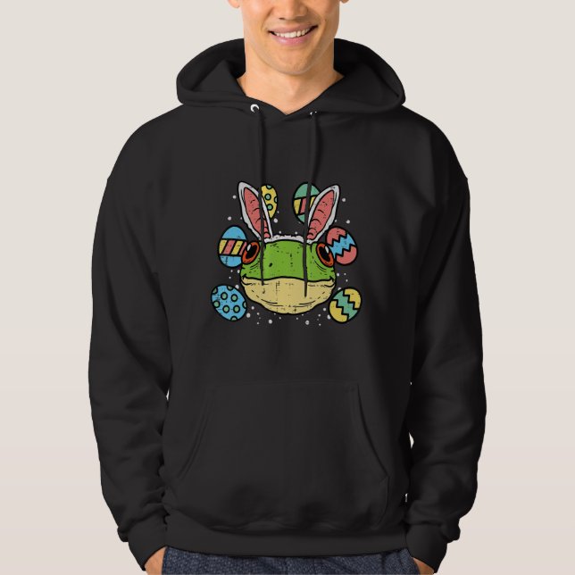 Veste À Capuche Grenouille de Pâques Le visage Oeufs Animal Hommes (Devant)