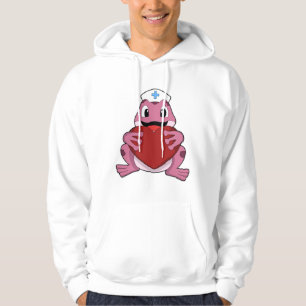 Veste À Capuche Grenouille en tant qu'infirmière avec coeur
