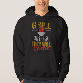 Veste À Capuche Griller Et Ils Viendront Barbecue Graphisme