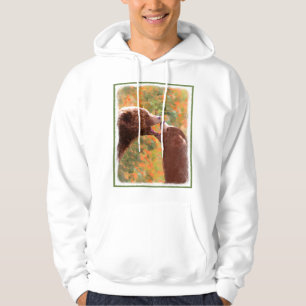 Veste À Capuche Grizzly Bear Mom and Cub Painting - Wildlife Art