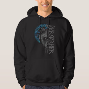Veste À Capuche Guerrier Ours Berserk Odin Runes Boussole Nordique