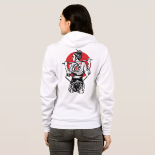 Veste À Capuche Guerrière samouraï féminine – Tatouage de rose de