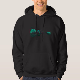 Veste À Capuche Guitar Lake Shadow Paysage Musique Amour Guitarist