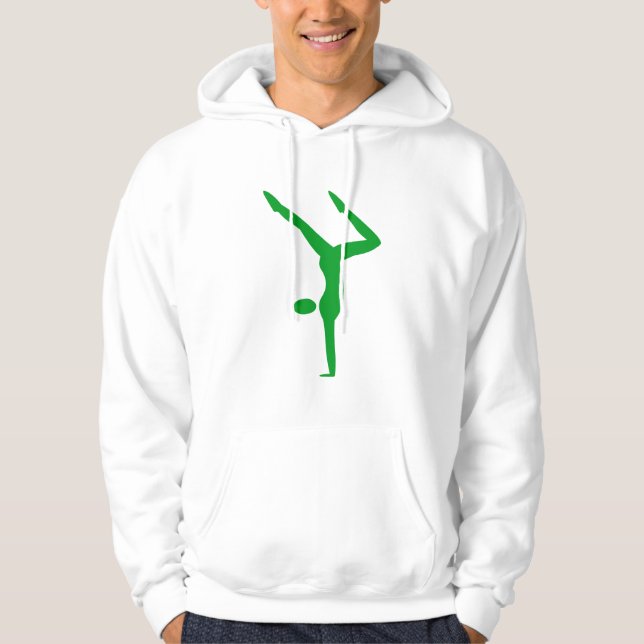 Veste À Capuche Gymnastique - Vert herbe (Devant)