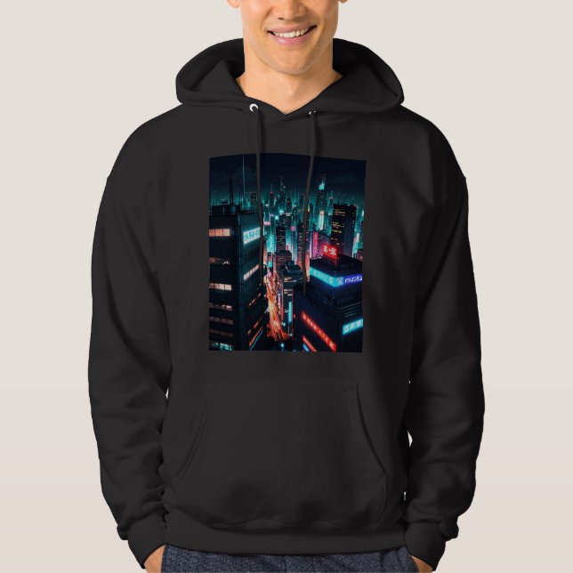 Veste À Capuche habitat cyberpunk (Devant)
