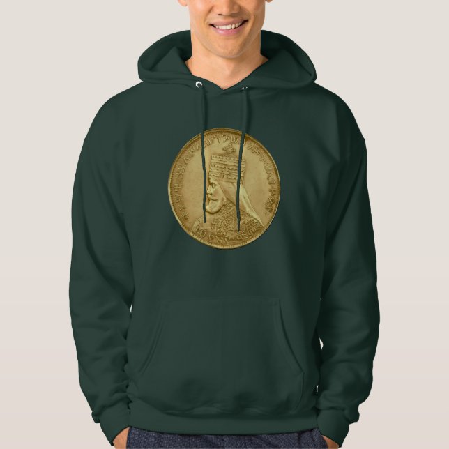 Veste À Capuche Haile Selassie Jah Rastafari Reggae Rasta Roots  (Devant)