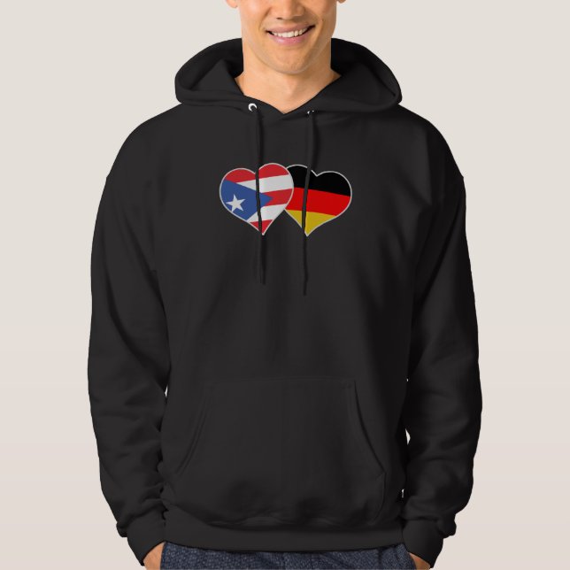 Veste À Capuche Half German Half Puerto Rican Flag Heart Puerto Ri (Devant)