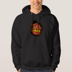Veste À Capuche Halloween Basketball Jack-o'-lantern Basketball Ha