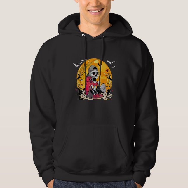 Veste À Capuche Halloween skeleton gamer video gaming boys men kid (Devant)