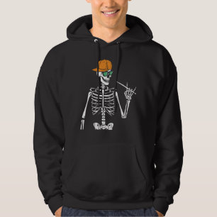 Veste À Capuche Halloween Skeleton Rock Main Jouer des tambours Ho
