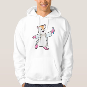 Veste À Capuche Hamster en tant que scientifique avec tube d'essai