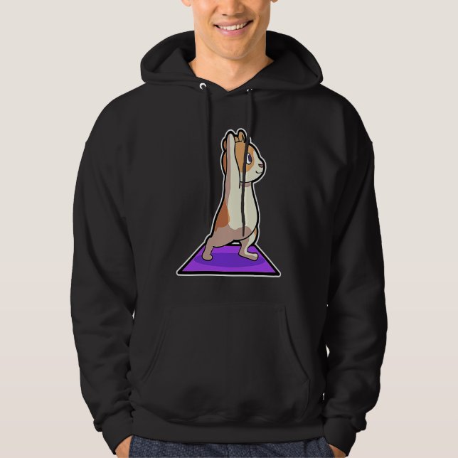 Veste À Capuche Hamster Yoga Poses Sport Gymnastics Ohm Heartbeat  (Devant)