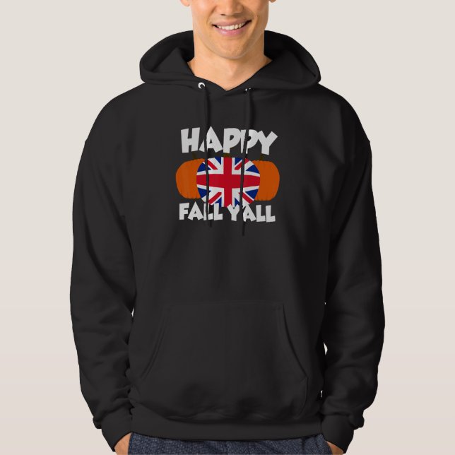 Veste À Capuche Happy Fall Y'all Thanksgiving Pumpkin UK 2 (Devant)