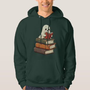 Veste À Capuche Happy Ghost Reader - Funny Bookworm