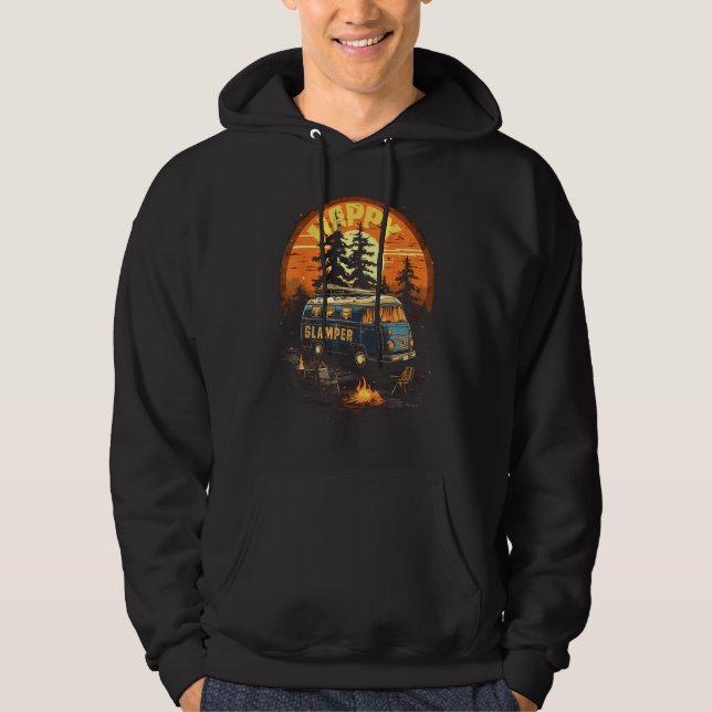 Veste À Capuche Happy Glamper Caravan Camping Glamping Gear Graphi (Devant)