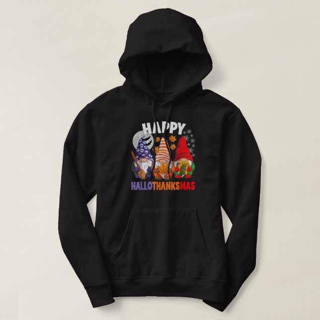 Veste À Capuche Happy HalloThanksMas Halloween Thanksgiving Christ (Design devant)