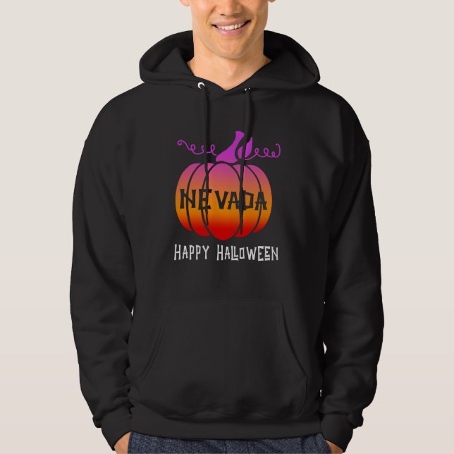 Veste À Capuche Happy Halloween For Nevada Women Men Boo Pumpkin (Devant)