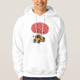 Veste À Capuche Happy Valentine's Day Bus with Owl