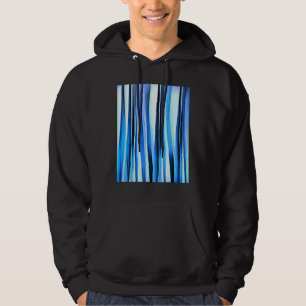 Veste À Capuche Harmonie Et Paix Bleu Rayé Motif Abstrait