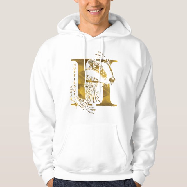 Veste À Capuche Harry Potter | Aguamenti HUFFLEPUFF™ Graphique (Devant)