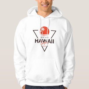 Veste À Capuche Hawaii Surf Vintage Coucher de Soleil Plage Tropic