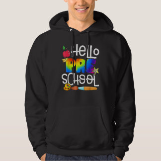 Veste À Capuche Hello Preschool Tie Dye Back To School Teacher Gir