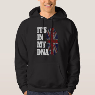 Veste À Capuche Heureux C'est Dans Mon ADN Drapeau Angleterre Roya