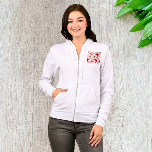 Veste À Capuche Hibiscus tropicaux et Plumeria motif floral